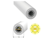 Cena par 1 metru LED Lentas Silikona Profils NEONA Efekta (Caurule) Balta 13mm 360°